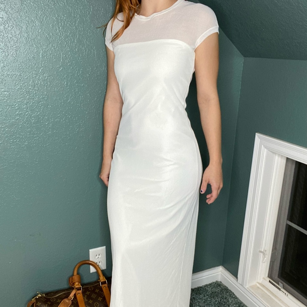 Laundry by shelli segal white mesh top dress